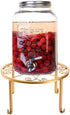 Hewnda 1 Pack Sturdy Gold Metal Plant Stand - Heavy Duty Indoor/Outdoor Use