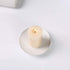 Scwhousi White Iron Plate Candle Holder - Set of 3 Decorative Iron Pillar Candle Holders for Wax Candles