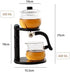 Set Set Lazy Kungfu Glass Tea Semi Automatic Drip Rotating with Infuser Glass Teapot
