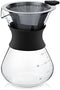 Yosoo 400ml Manual Hand Drip Coffee Maker Pot with Stainless Steel Filter