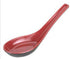 JapanBargain 2384, Set of 6 Soup Spoons Japanese Soup Spoons Chinese Soup Spoons Rice Spoons Pho Spoons Ramen Soup Spoons Wonton Soup Spoons, Black and Red Color