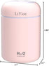 Mini Humidifier Cool Colorful USB Personal Desktop for Car, Office, Bedroom, Auto Shut-Off, 2 Mist Modes, Quiet (Pink)