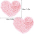 2 12 16 Inch(Pink) Mudder Pcs Faux Fur Rug, Heart Shaped Rugs, Fluffy Decorative Mat for Room Home Chair Side, Desk