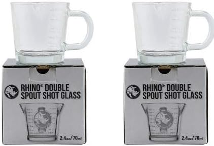 BrewGlobal Rhinoware Double Shot Glass - 2 Count