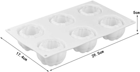 Pumpkin Silicone Mold 6 Cavities Cupcake Baking Pan Mousse Tray Molds Kitchen Cake Decoration Fondant Mold for Halloween