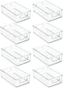mDesign Small Plastic Kitchen Storage Container Bin with Handles - Organization in