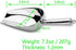 Ice Scoop 12oz, 11 Inch Medium Stainless Steel Food Scoops for Kitchen, Party, Bar, Wedding - Heavy Duty