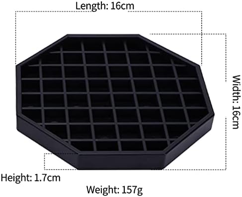 Drip Trays 6" Coffee Countertop Octagon Drip Tray Black Plastic Coffee Drip Tray with Honeycomb Grid, Pack of 4 (4 Pcs 6") by Happy Reunion
