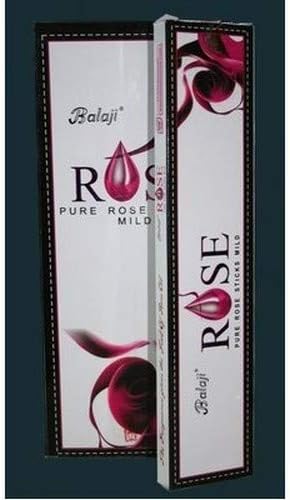 Pure Rose Mild Incense Sticks, 12 Units x 15 Sticks, Brown, 11 x 9.7 x 25 cm