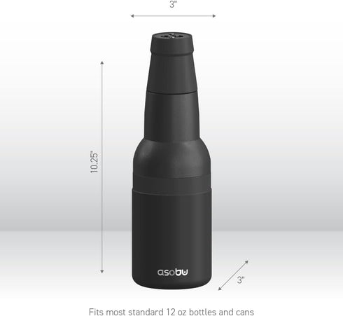 Asobu Frosty Beer Holder, Vacuum Insulated Double Walled Stainless Steel Cooler, Fits Standard 12oz, Great Gift