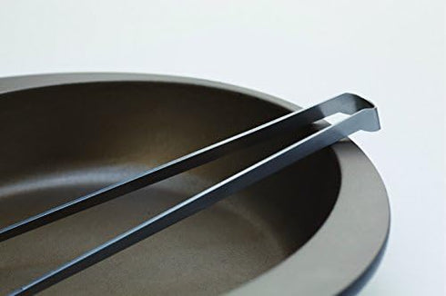 Yoshikawa EAtoCO AS0029 Vegetable Chopsticks, Tongs, Pottery, Stainless Steel, 9.8 inches