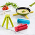 3 Pack Foldable Silicone Trivets, FENGCHEN Non-Slip Collapsible Pot Holder, Gray
