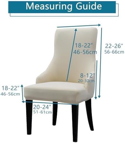 Liykimt Stretch Wingback Side Chair Slipcover-Accent Chair Cover Slipcover with Arm,Washable Upholstered Arm Dining