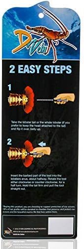D Vein Lobster Deveiner Tool - Simple to Use Cleaner for Divers and Lobster Lovers with Crackers, Picks, Kits