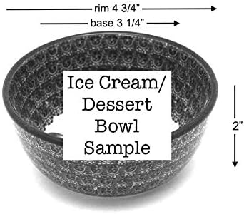 Polish Pottery Bowl, Ice Cream/Dessert - Crimson Bells