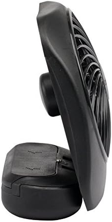 O2COOL Treva 5 Inch Battery Powered Fan, Portable Desk Fan with Compact Folding & Tilt Design, Black