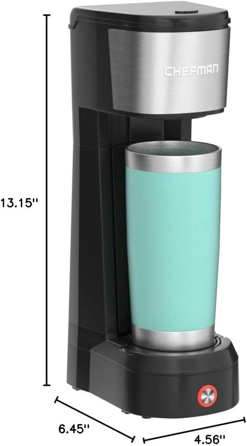 Chefman InstaCoffee Max, The Easiest Way to Brew the Boldest Single-Serve Coffee, Use Fresh And Flavorful Grounds