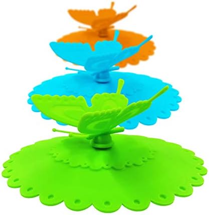 Tvoip 4Pcs Silicone Leakproof Cup Lid - Heat Resistant Reusable Sealed Cover, Kitchen Accessories, Tea Cup Suction Seal