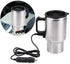 450ML 12V Car Heating Cup, Stainless Steel Electric Kettle Boiler, Portable Coffee Tea Warmer with Cigarette Lighter