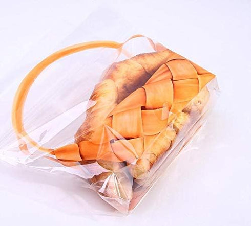 Large Plastic Bread Bag, 50 Pcs Bakery Storage Bags with Window for Home Sourdough Bread, 12.6x10.8"