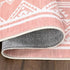 Pink Bohemian Area Rug 4x6, Machine Washable Non-Slip Stain Resistant Throw Carpet for Living Room Bedroom Decor