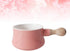 Cabilock Enamel Mini Saucepan with Wooden Handle | Non-Stick Ceramic Butter Warmer Frying Pan 380ML