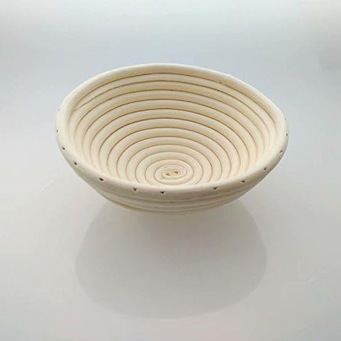 5 Inch Round Banneton Bread Proofing Basket 2 pcs, Handmade Natural Rattan Cane Brotform with Linen Liner Cloth