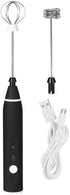 Electric Automatic Egg Beater Mixer with USB Charging, 3 Speed Adjustable Blender, Black