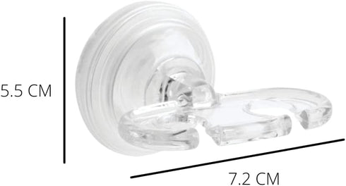 iDesign BPA-Free Plastic Bathroom Suction Toothbrush Holder, 2.75" x 2.25" x 2", Clear