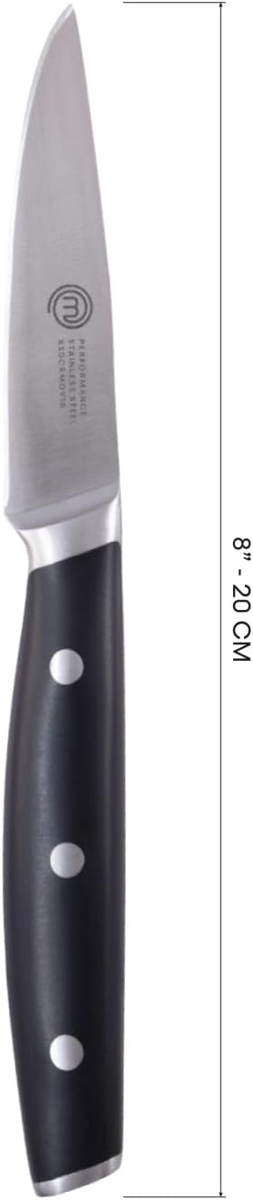 MasterChef 8" Paring Knife with High Carbon Stainless Steel Blade, Professional Quality for Precision Cooking