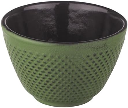 New Star International T7026 Cast Iron Tea Cup, 4-Ounce, Green Hobnail