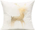 All Smiles Christmas Throw Pillow Covers - Set of 4 White Gold Velvet Cases for Winter Holiday Home D cor