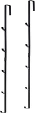 MyGift Black Metal Over The Door Hooks, Heavy Duty Hanger for Hats, Coats, Scarves, Set of 2