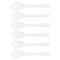 Albedel White 6 pcs Porcelain Egg Spoons Ceramic Spoons 4.7 inch Coffee Dessert