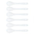 Albedel White 6 pcs Porcelain Egg Spoons Ceramic Spoons 4.7 inch Coffee Dessert