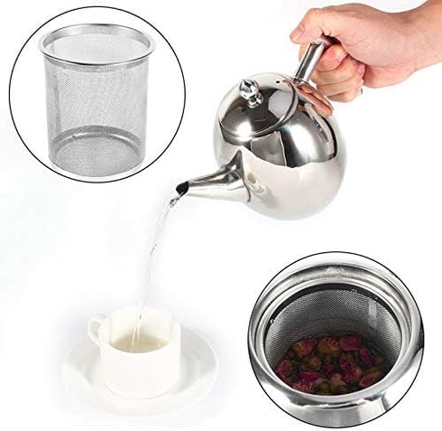 Tea Kettle, Magic Teapot, Glass Teapot with Infuser, Sturdy Flat Bottom Coffee Pot 1L
