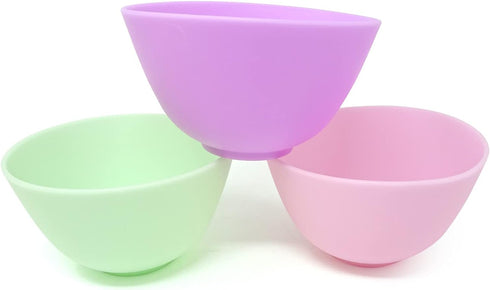 Honbay 4PCS Silicone Mixing Bowls, Prep and Serve Bowls for Mixing Facial Mask or Holding Ingredients (13×7.5CM)