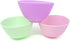 Honbay 4PCS Silicone Mixing Bowls, Prep and Serve Bowls for Mixing Facial Mask or Holding Ingredients (13×7.5CM)