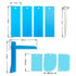 Cake Scraper Set of 9 Packs, Cake Decorating Comb Icing Smoother for Decorating Cake, Plastic Baking Tool (Blue)