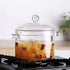 Clear Glass Simmer Pot with Cover, Heat-Resistant Stovetop Cooking Saucepan Set for Soup, Milk, Baby Food, 1.5L