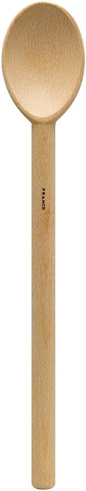 HIC Kitchen Deluxe Heavyweight French Beechwood Spoon, 13.75-Inches, Brown Color