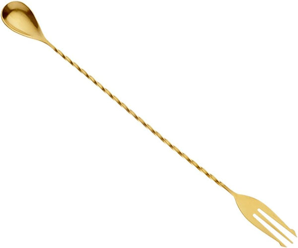 Barfly Gold Fork Bar Spoon - End 12 3/8" (31.5 cm)