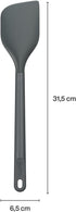 Zyliss Spatula - Sustainable Wheatstraw/Silicone - Spatula for Cooking and Mixing with Heat Resistant Silicone Head - Dishwasher Safe - Beluga Grey - Large 12.2" X 2.5"