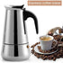Coffee Maker - Stainless Steel Percolator Stovetop Espresso Latte Maker - Easy Clean (300ML 6 Cup)