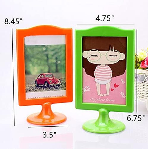 Rikyo 4 Pack 4x6, 2 Standing Photo Frames,Self Standing Photo,Vertical Mount Sign Holders Double Sided Tabletop