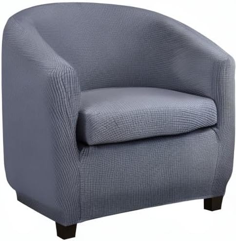 Lellen Club Chair Slipcover with Seat Cushion Cover Round Tub Accent Armchair Cover Reusable Sofa Stretch Covers