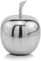 Modern Day Accents 3862 Manzano SM Polished Apple - Fruit Decor, Teacher Gifts, Office Desk Decor, Silver Apple