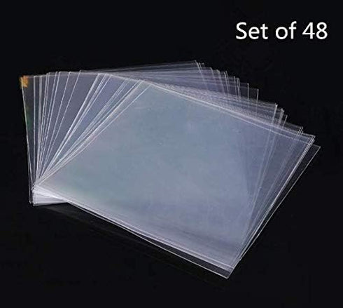 Clear Vinyl 4 x 6 Inch Recipe Protectors, 48 Sheets Recipe Refill Pages Card Covers Recipe Holders, Set of 48 (Not Included Cards) by Cafurty