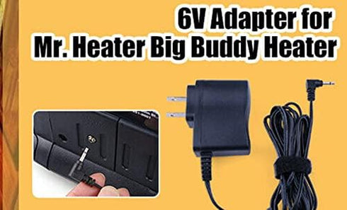 DC AC Power Adapter for Mr Heater MH18B Big Buddy & Tough Buddy Heater, 6 Volt US Compatible