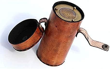 Brass Hourglass with Inspirational Quote, Go Confidently by Thoreau, Motivational Gift with Leather Case